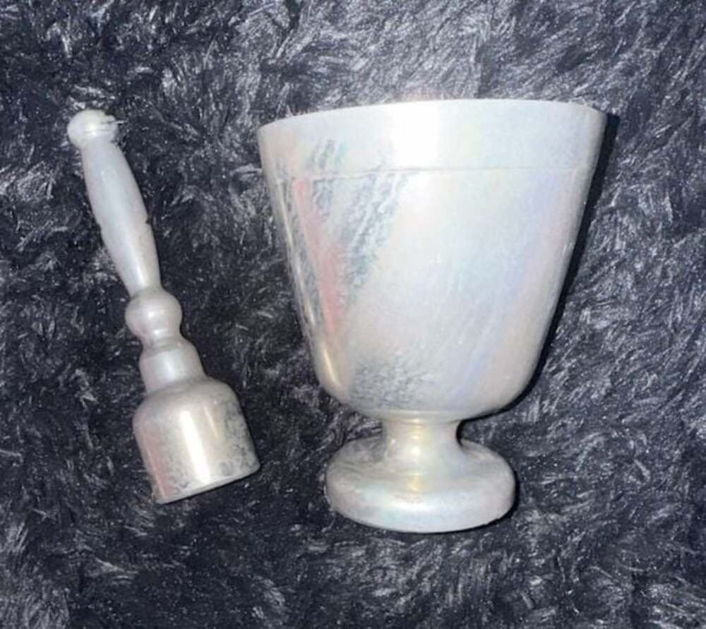 Vintage Aluminum Mortar and Pestle Set